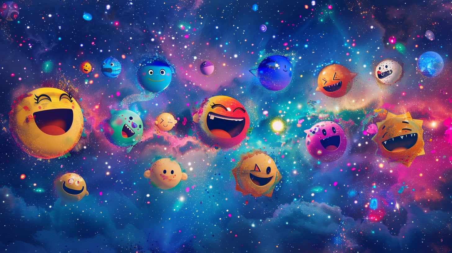 Galactic Emoji Adventure Wallpaper