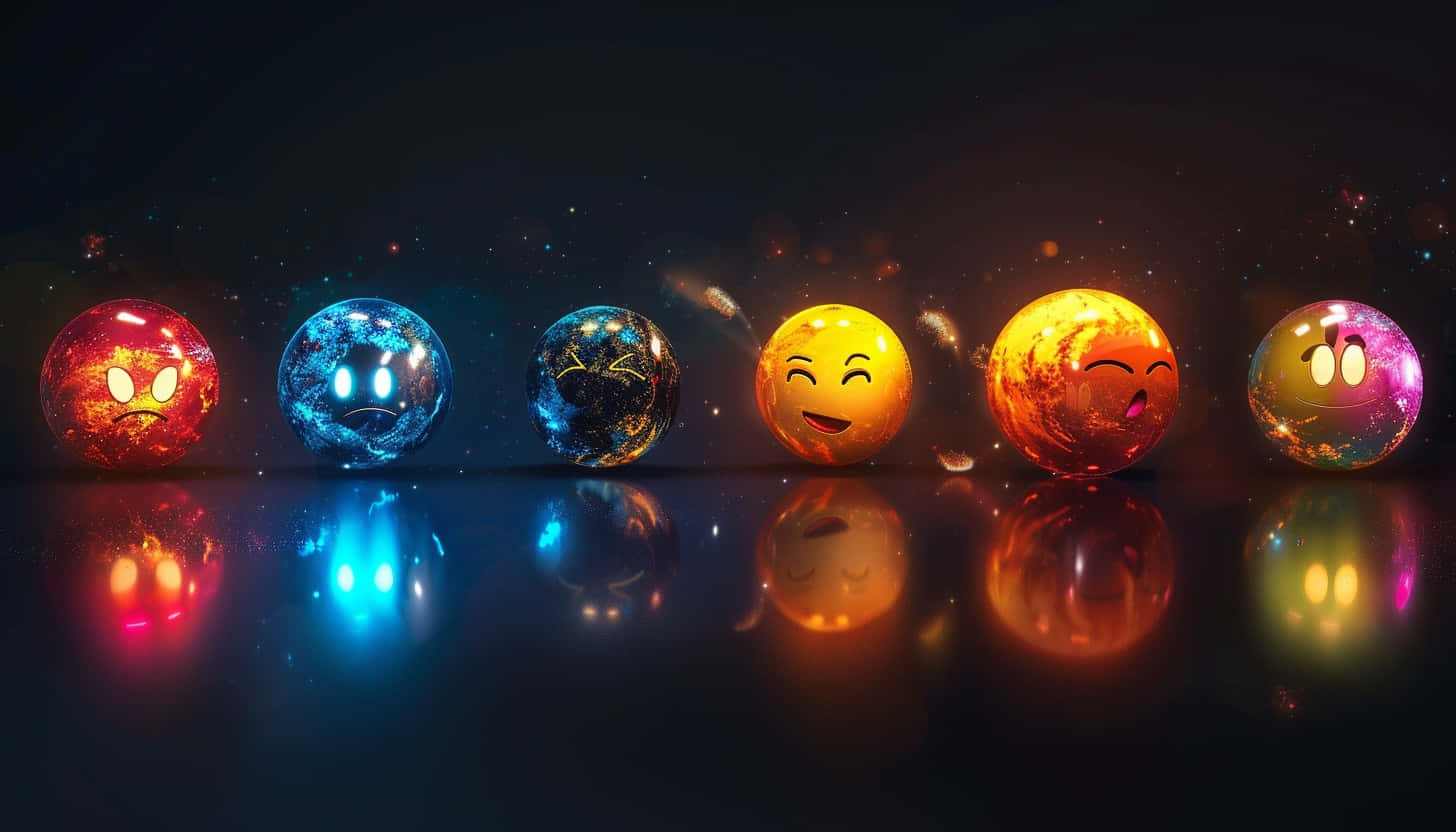 Galactic Emoji Expressions Wallpaper