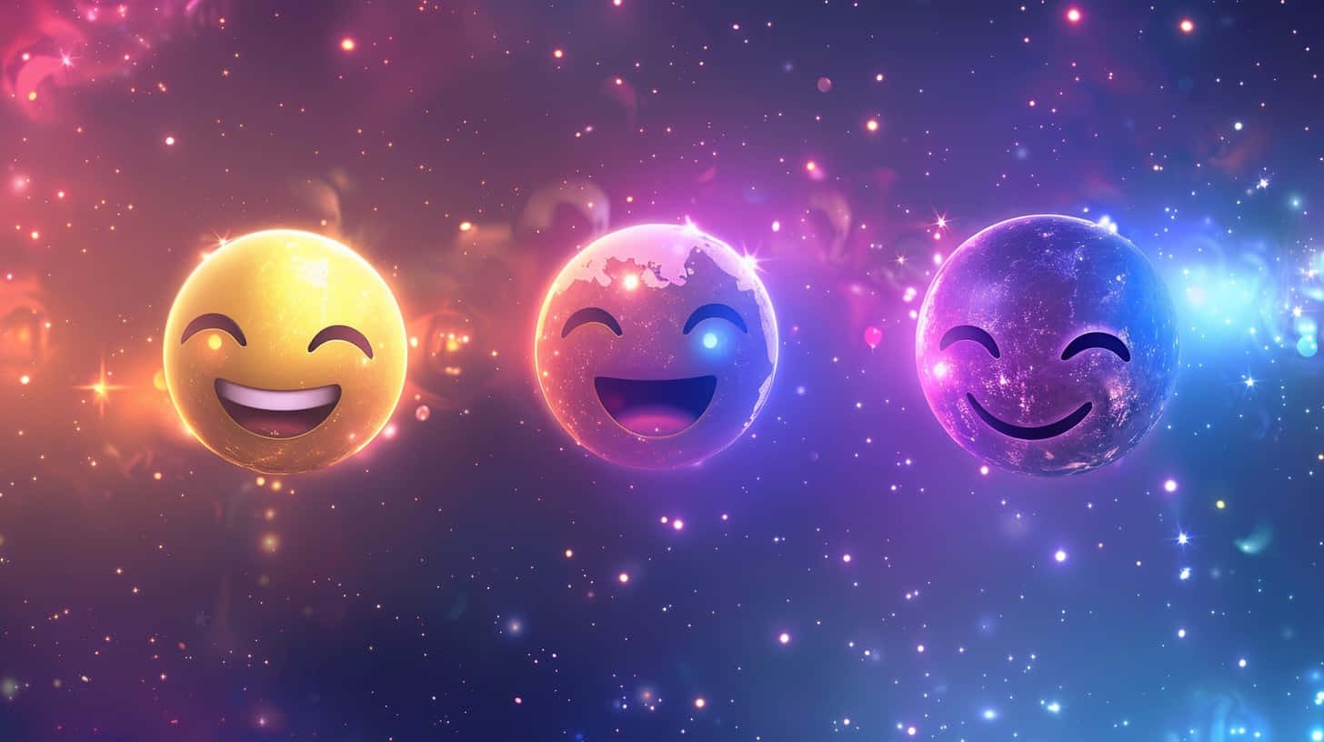 Galactic Emoji Expressions Wallpaper