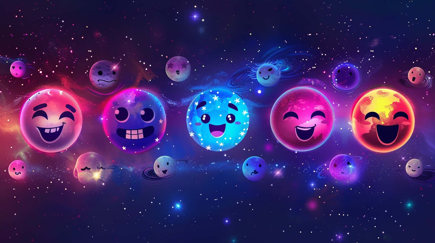 Galactic Emoji Expressions Wallpaper