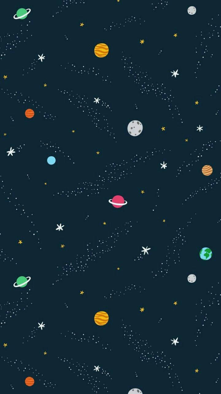 Galaxy Cute Dark Girly Wallpaper