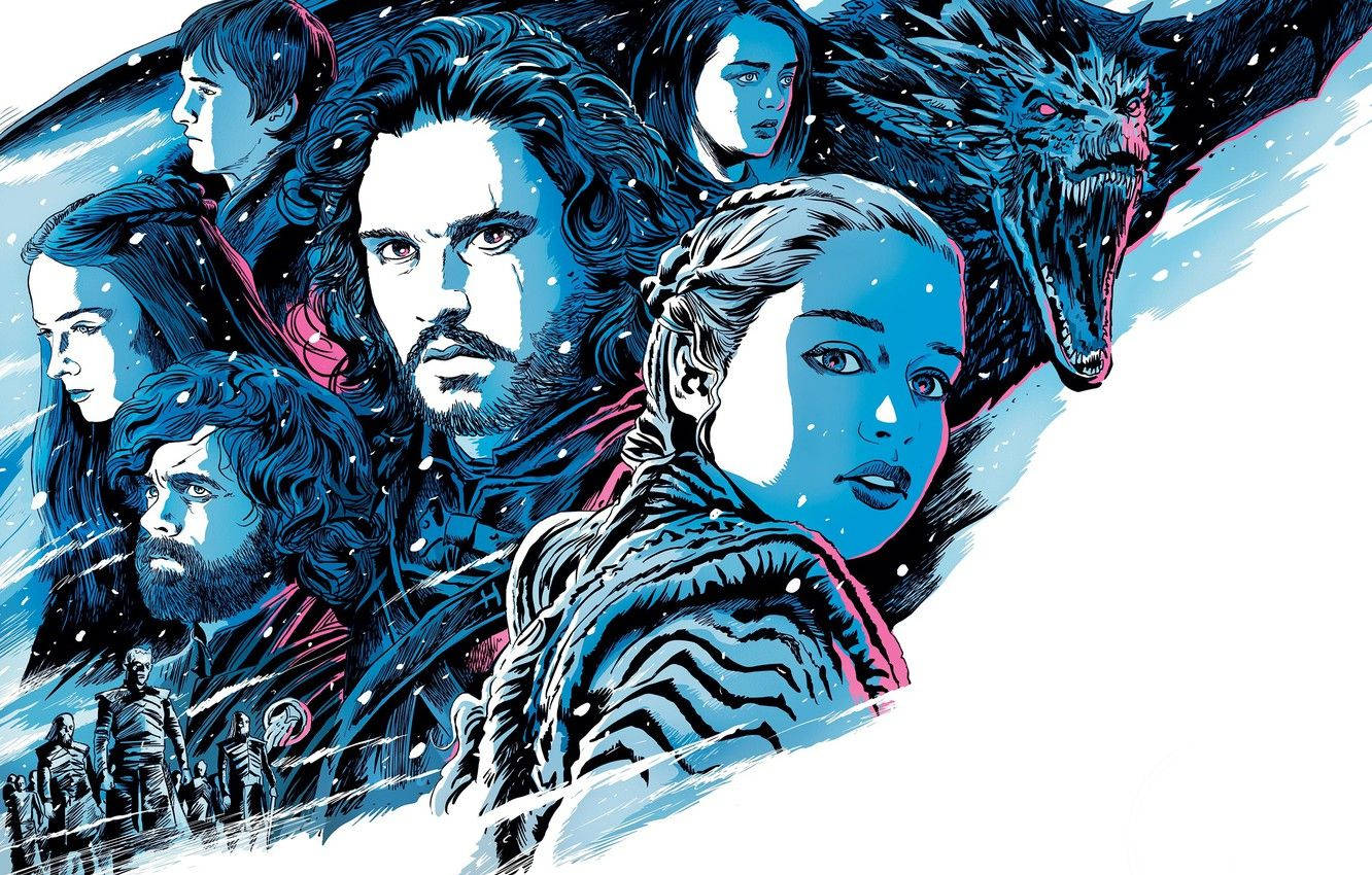 Game Of Thrones Season 8 Cartoon Wallpaper