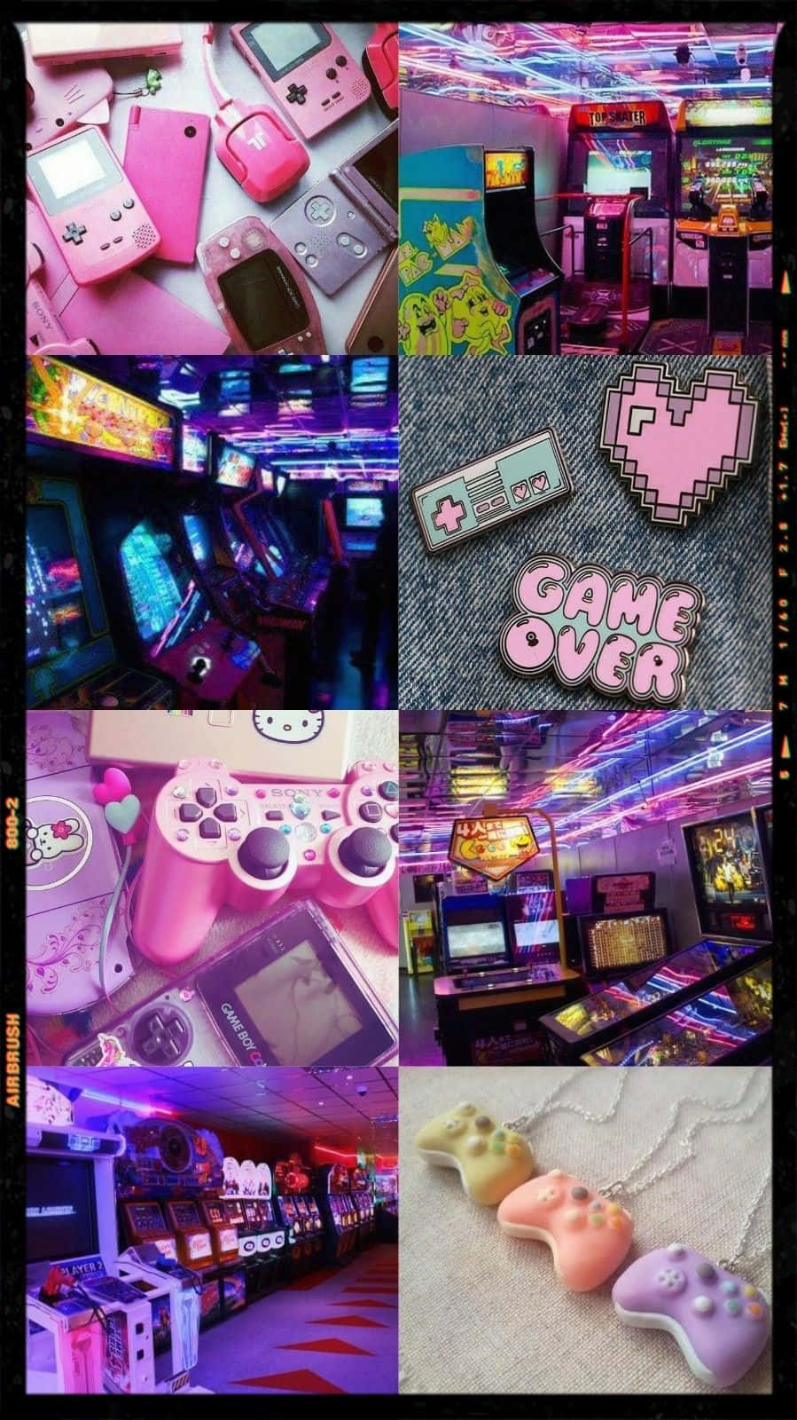 Gamer Girl Aesthetic Collage Wallpaper