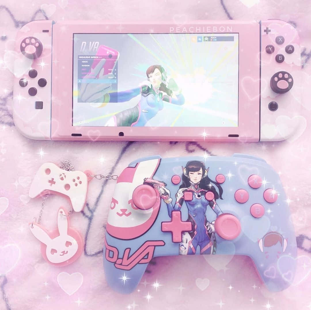 Gamer Girl Aesthetic Gaming Setup Wallpaper