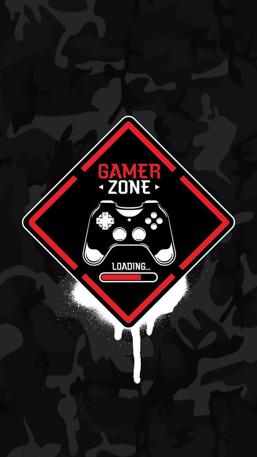 Gamer Zone Loading Sign Wallpaper Wallpaper