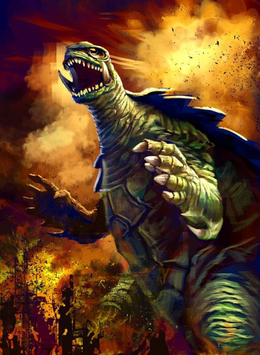 Gamera In Action Wallpaper