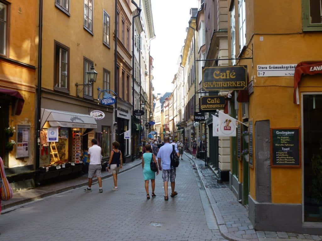 Gamla Stan City Stores Wallpaper