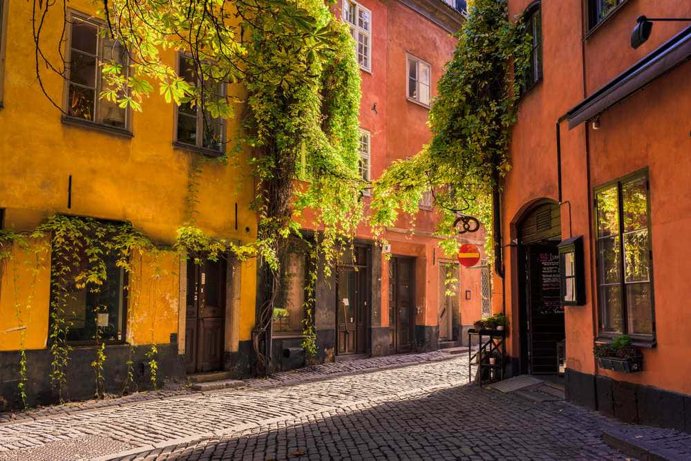 Gamla Stan Tiny Houses Wallpaper