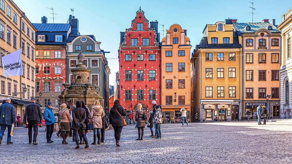 Gamla Stan Tourists Spot Wallpaper