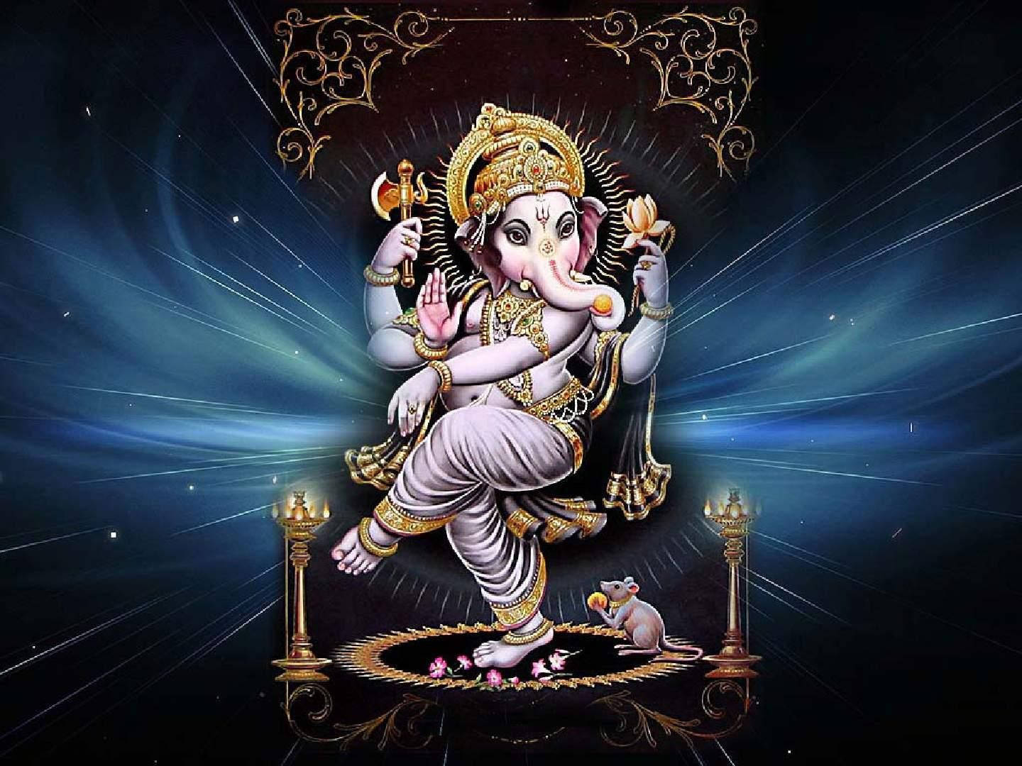 Ganesh 3d Ornate Poster Wallpaper