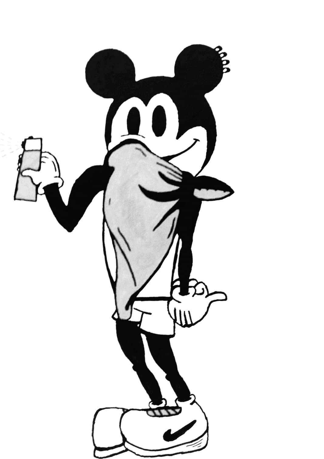 Gangster Mickey Mouse Artwork Wallpaper