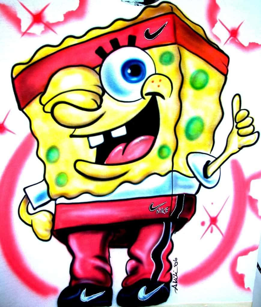 Gangster Sponge Bob Artwork Wallpaper