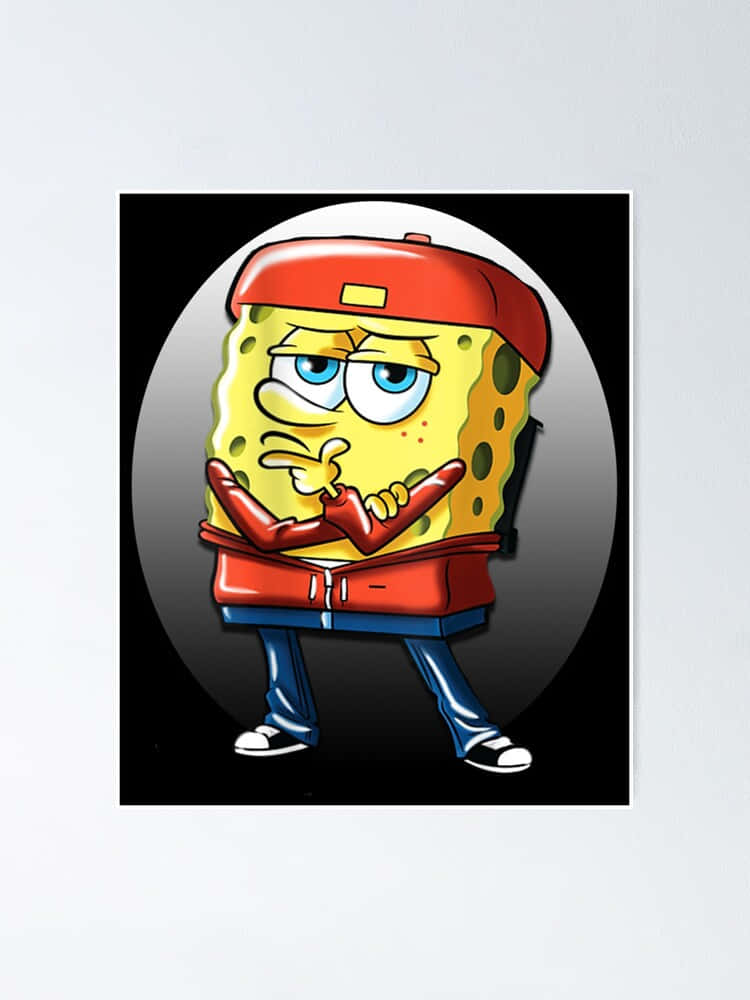 Gangster Sponge Bob Illustration Wallpaper