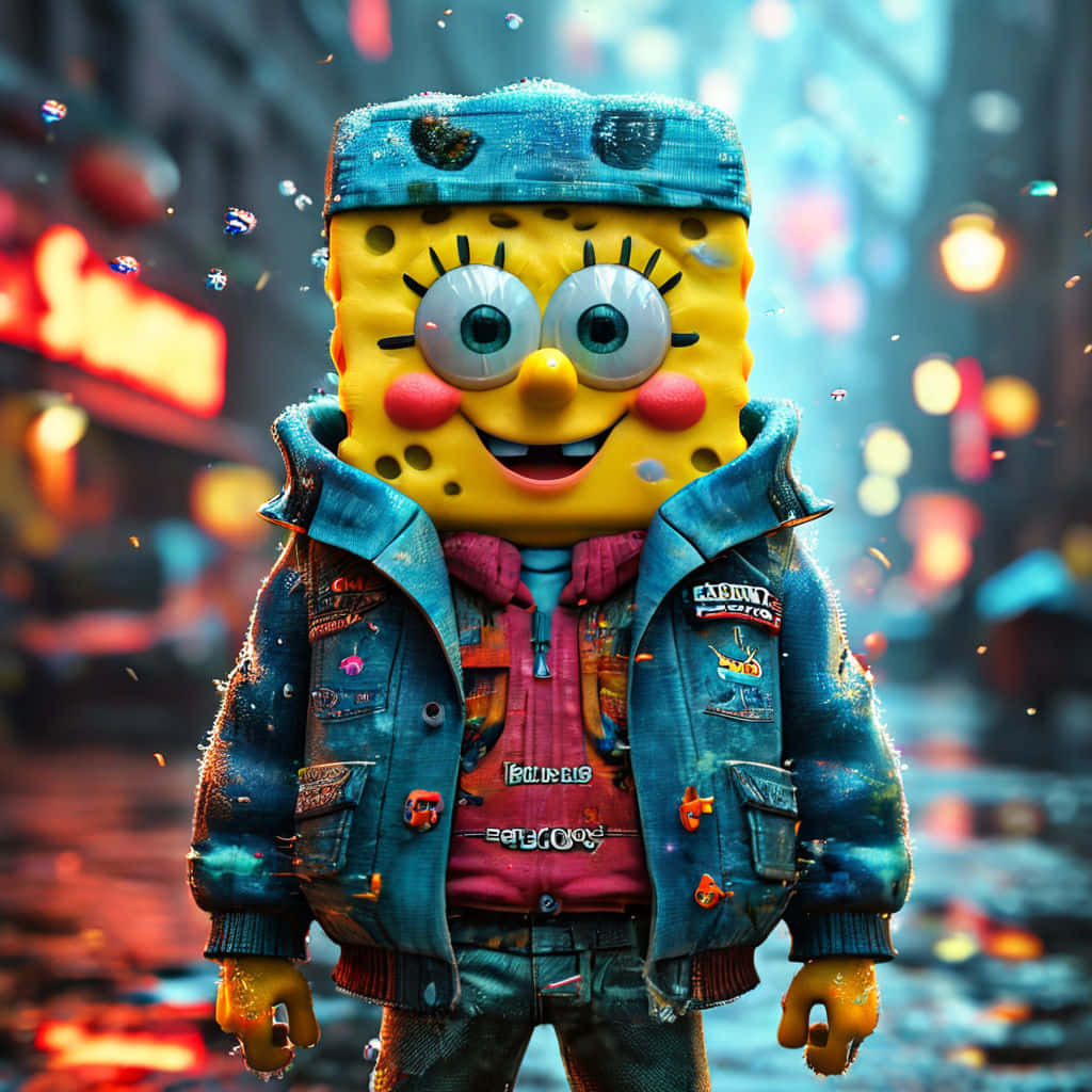 Gangster_ Sponge Bob_ Urban_ Style.jpg Wallpaper