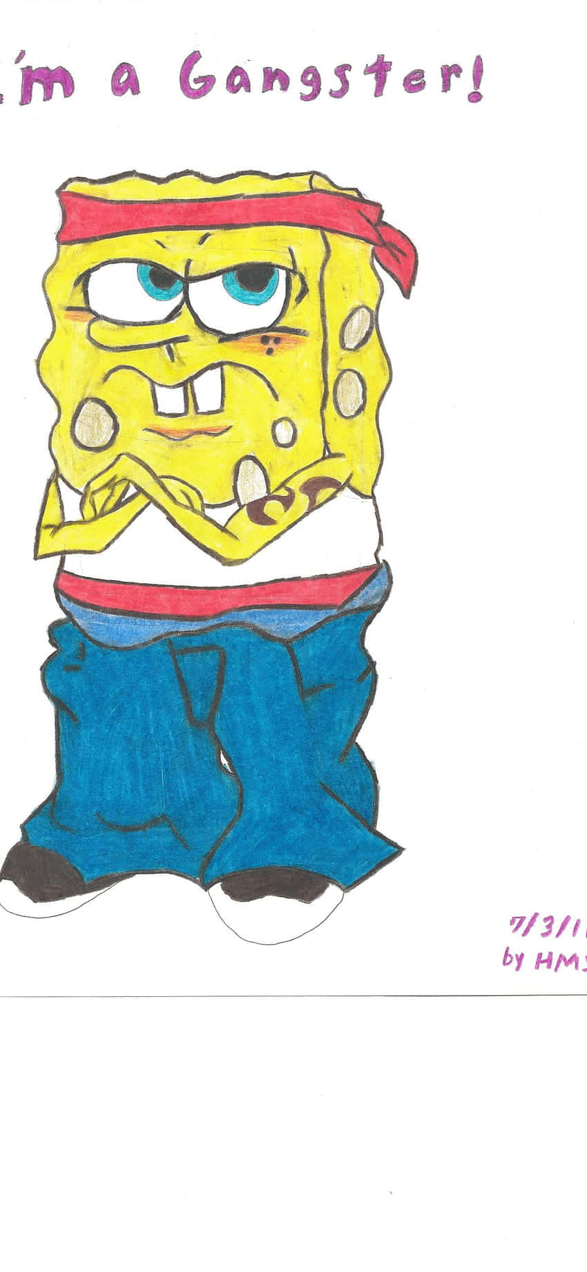 Gangster Spongebob Artwork Wallpaper