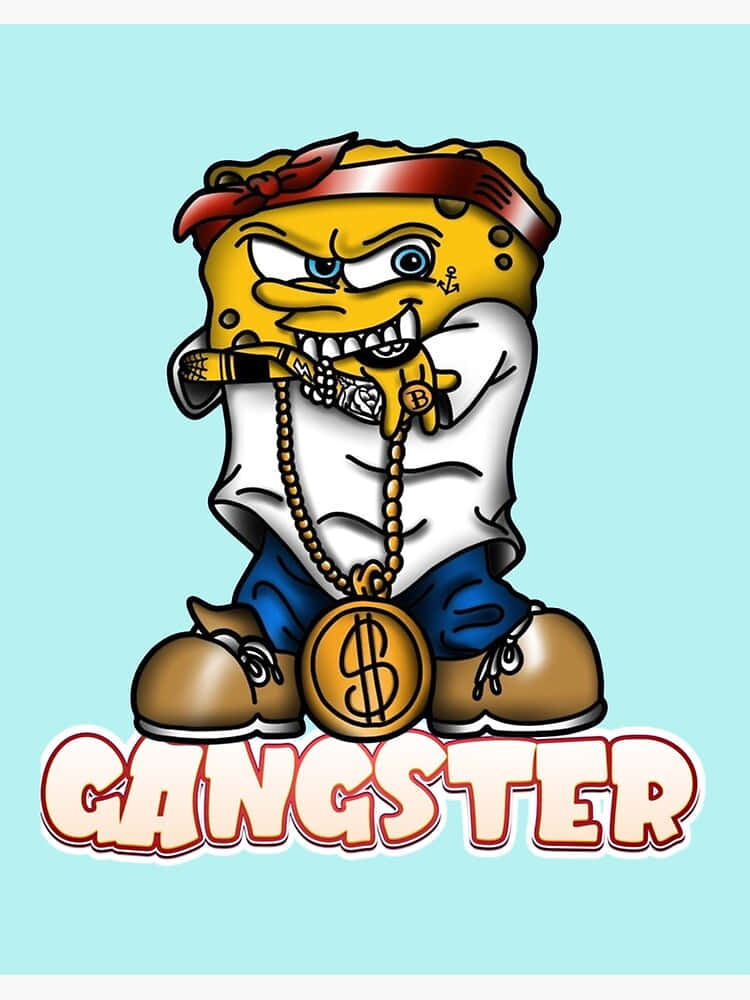 Gangster_ Spongebob_ Character_ Artwork Wallpaper