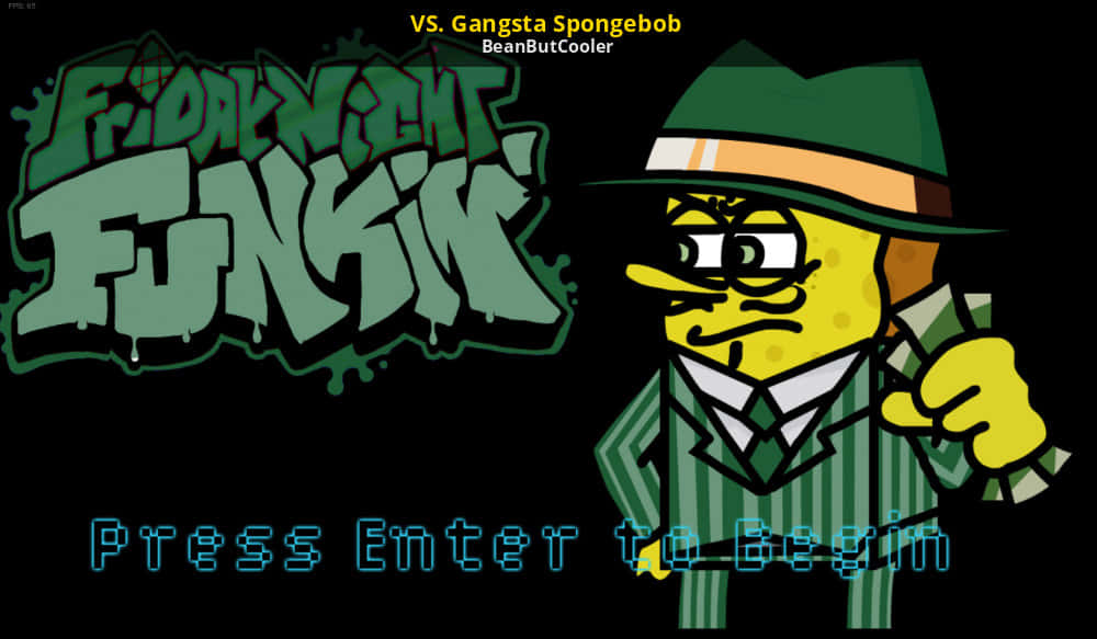 Gangster_ Spongebob_ Friday_ Night_ Funkin_ Mod_ Title_ Screen Wallpaper