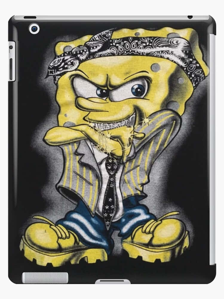 Gangster Spongebob Tablet Case Artwork Wallpaper