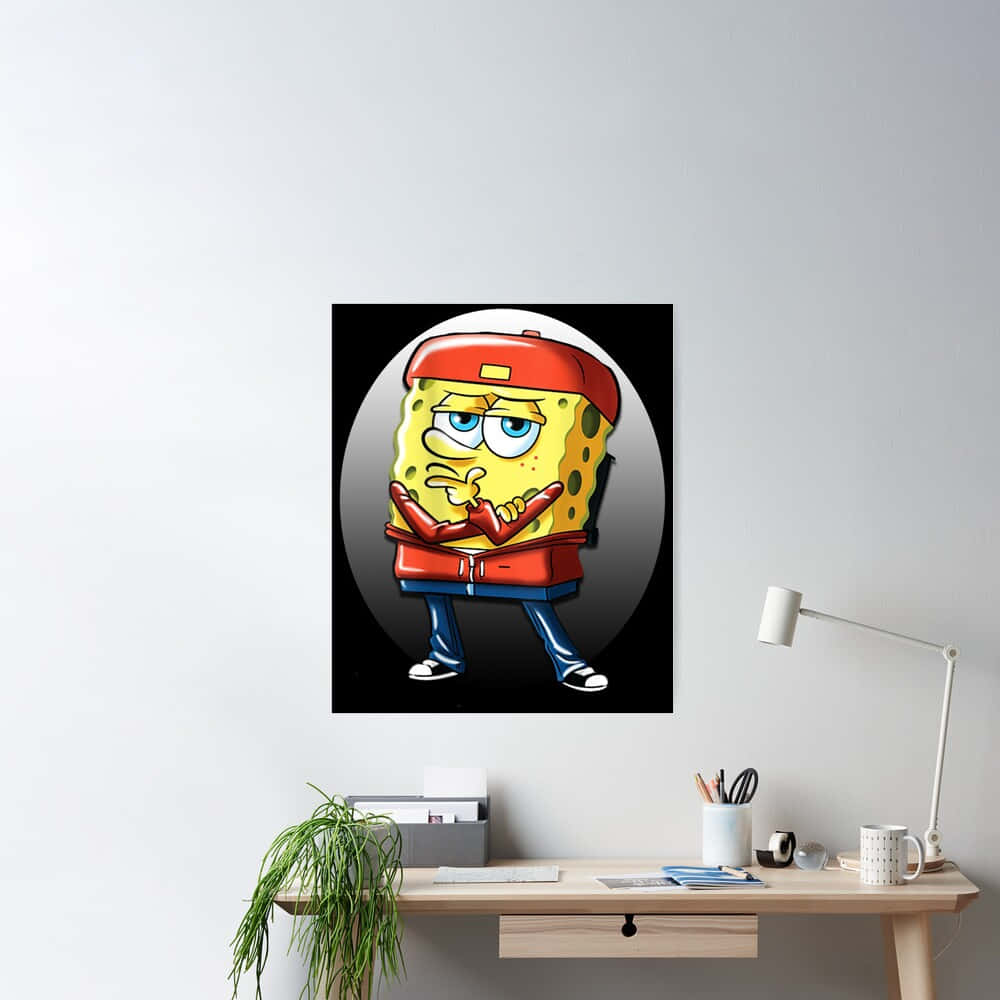 Gangster Spongebob Wall Art Wallpaper