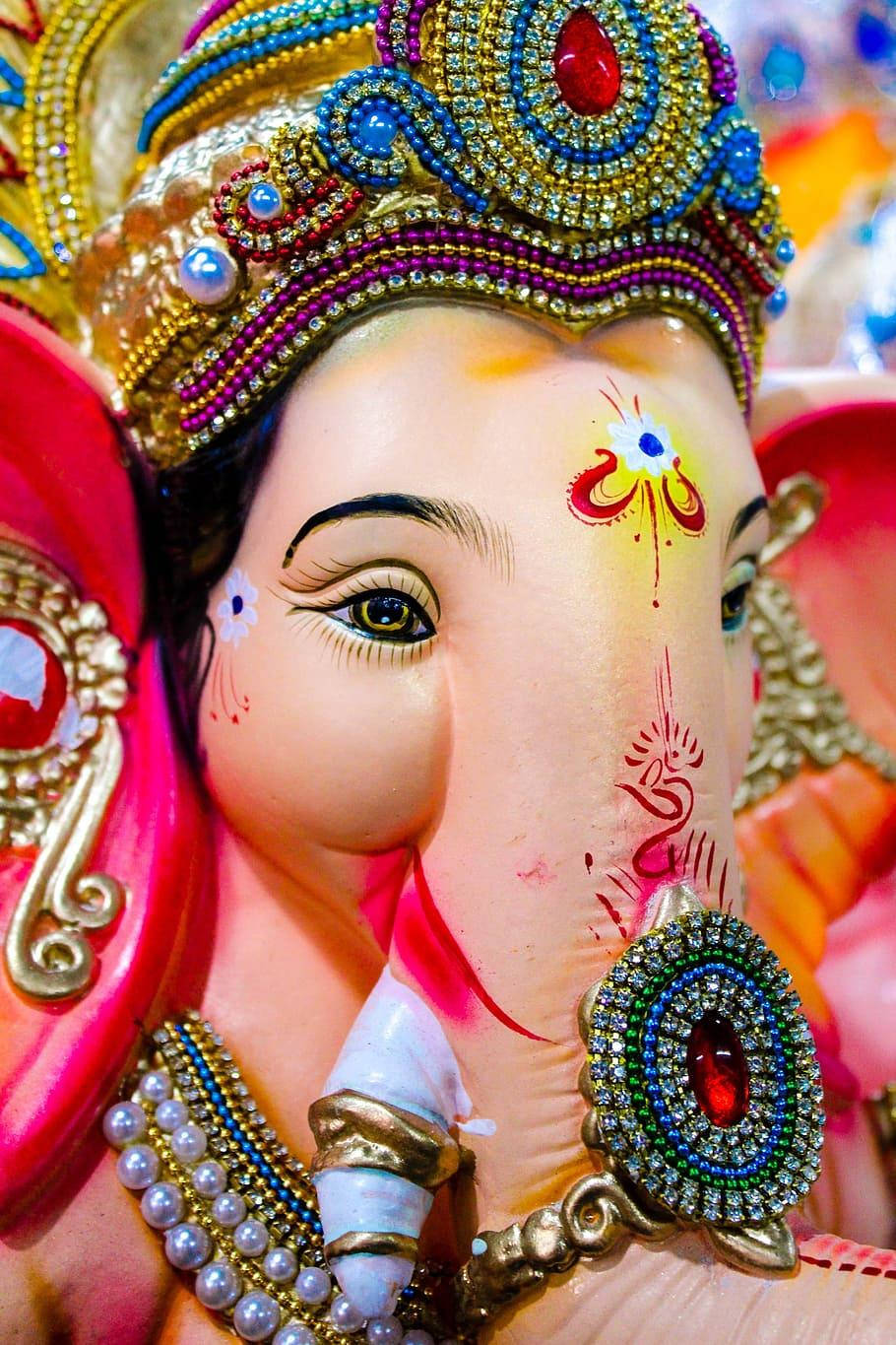 Ganpati Hd Pink Face Wallpaper