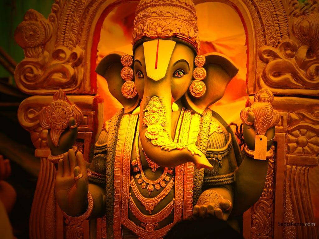 Ganpati Hd Sculpture Wallpaper