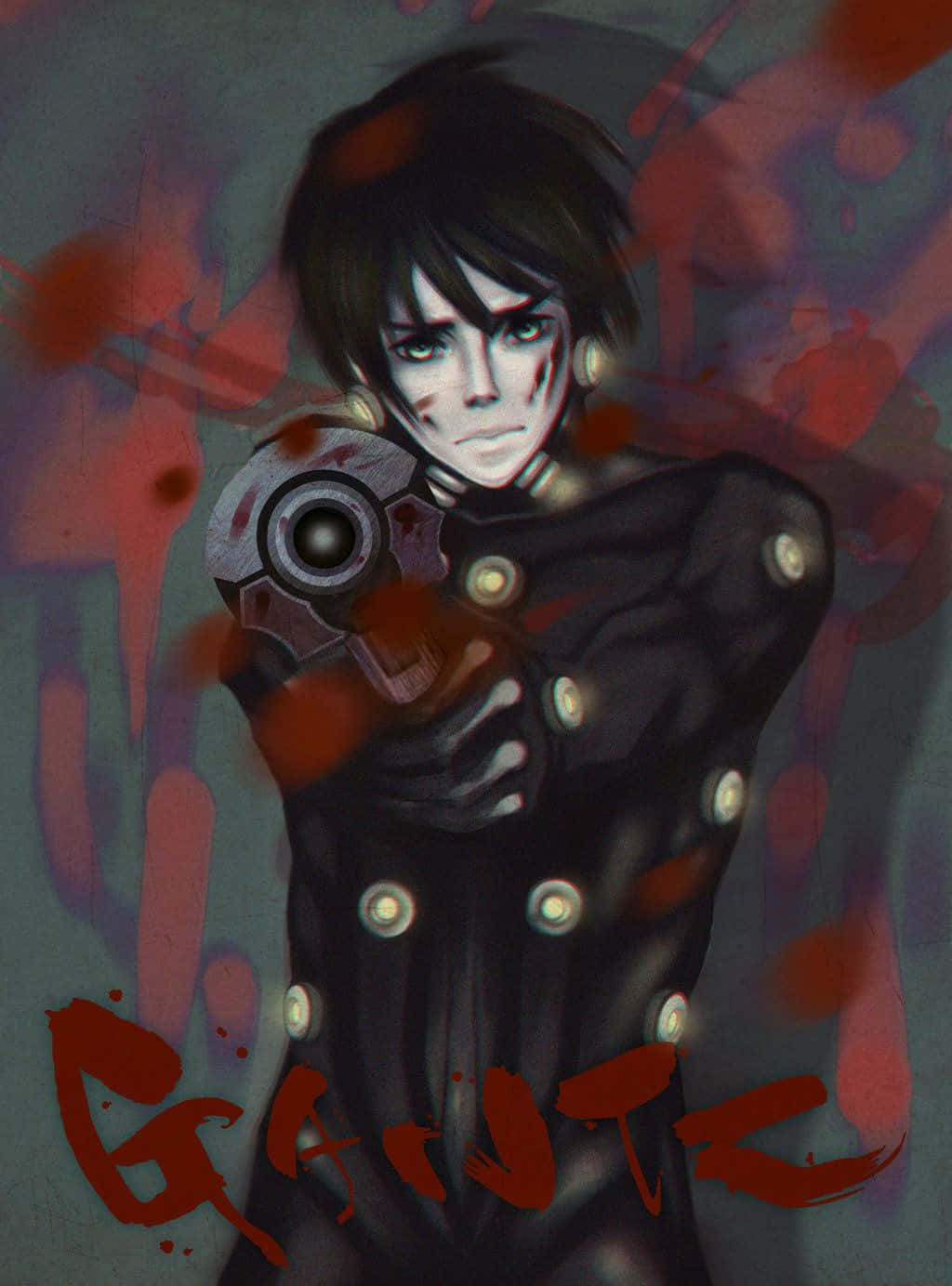 Gantz Anime Kei Kurono With Gun Wallpaper