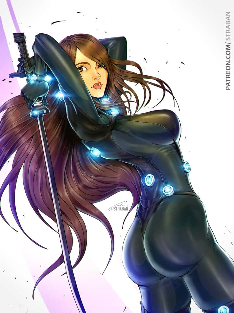 Gantz Warrior: Reika Shimohira In Action Wallpaper