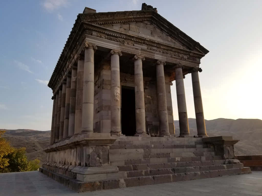 Garni Temple During Sunrise Wallpaper