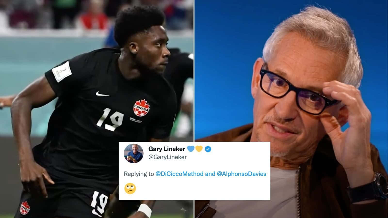 Gary Lineker With Alphonso Davies Wallpaper