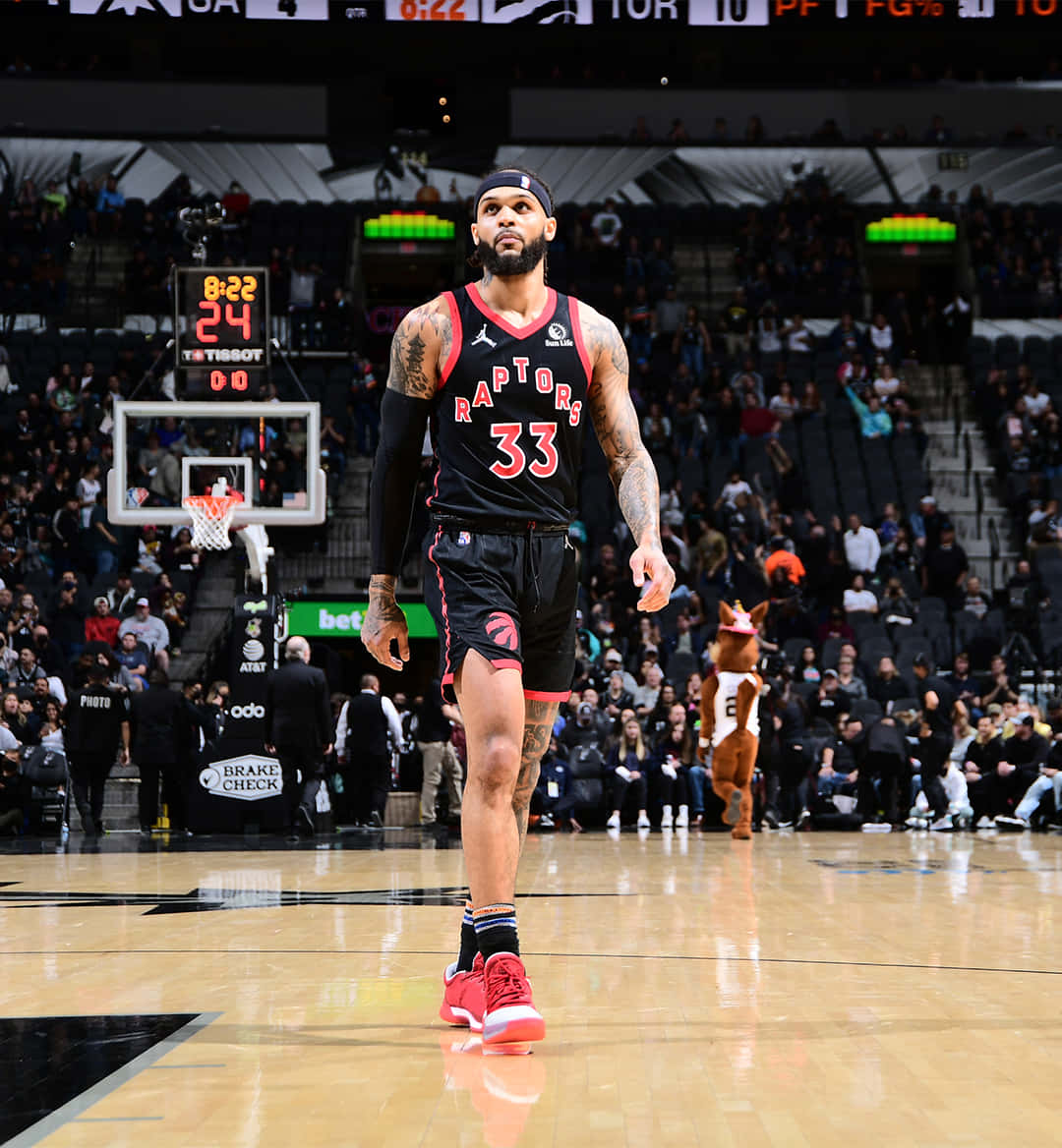 Gary Trent Jr Against The San Antonio Spurs Wallpaper