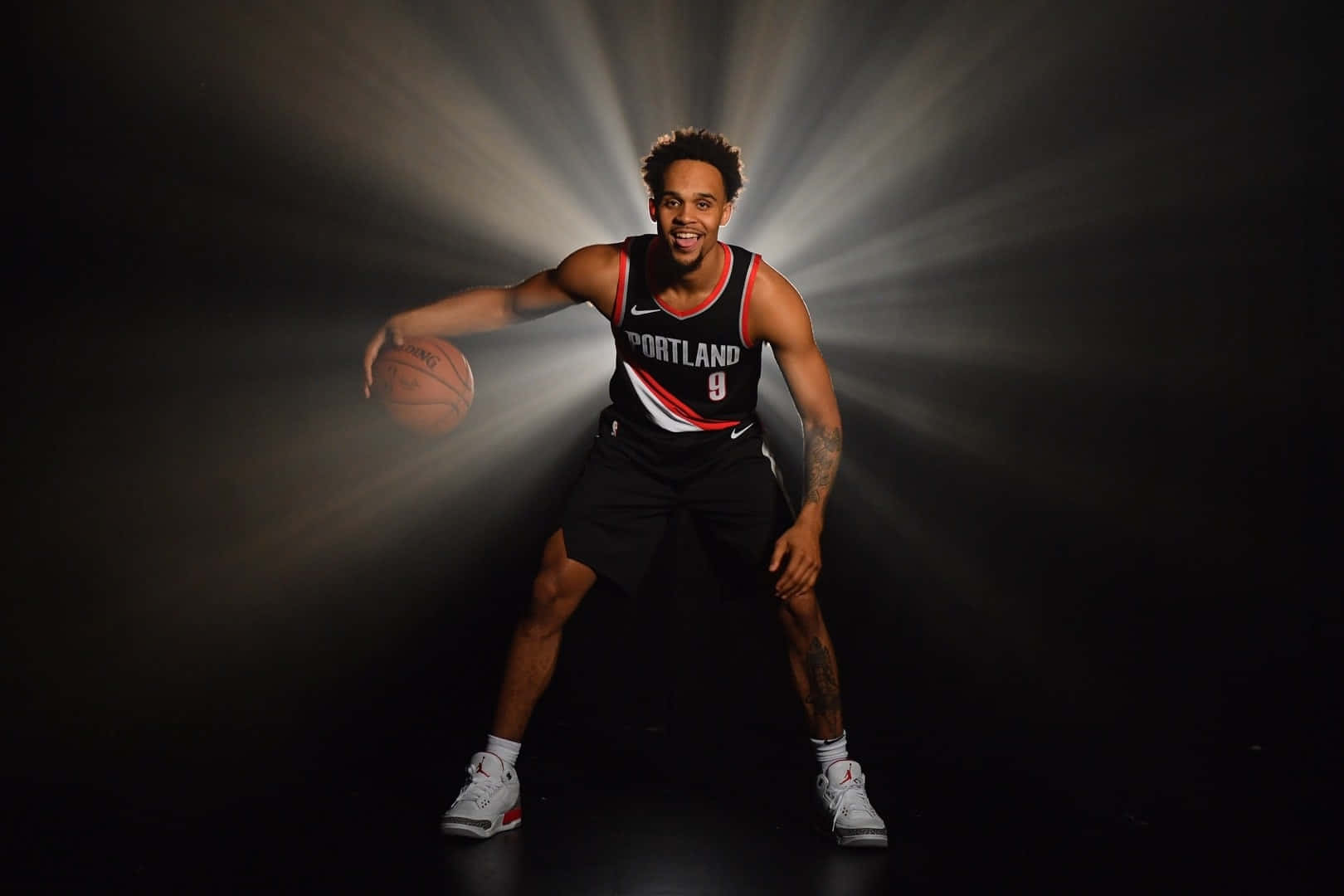 Gary Trent Jr Dribbling Photoshoot Wallpaper