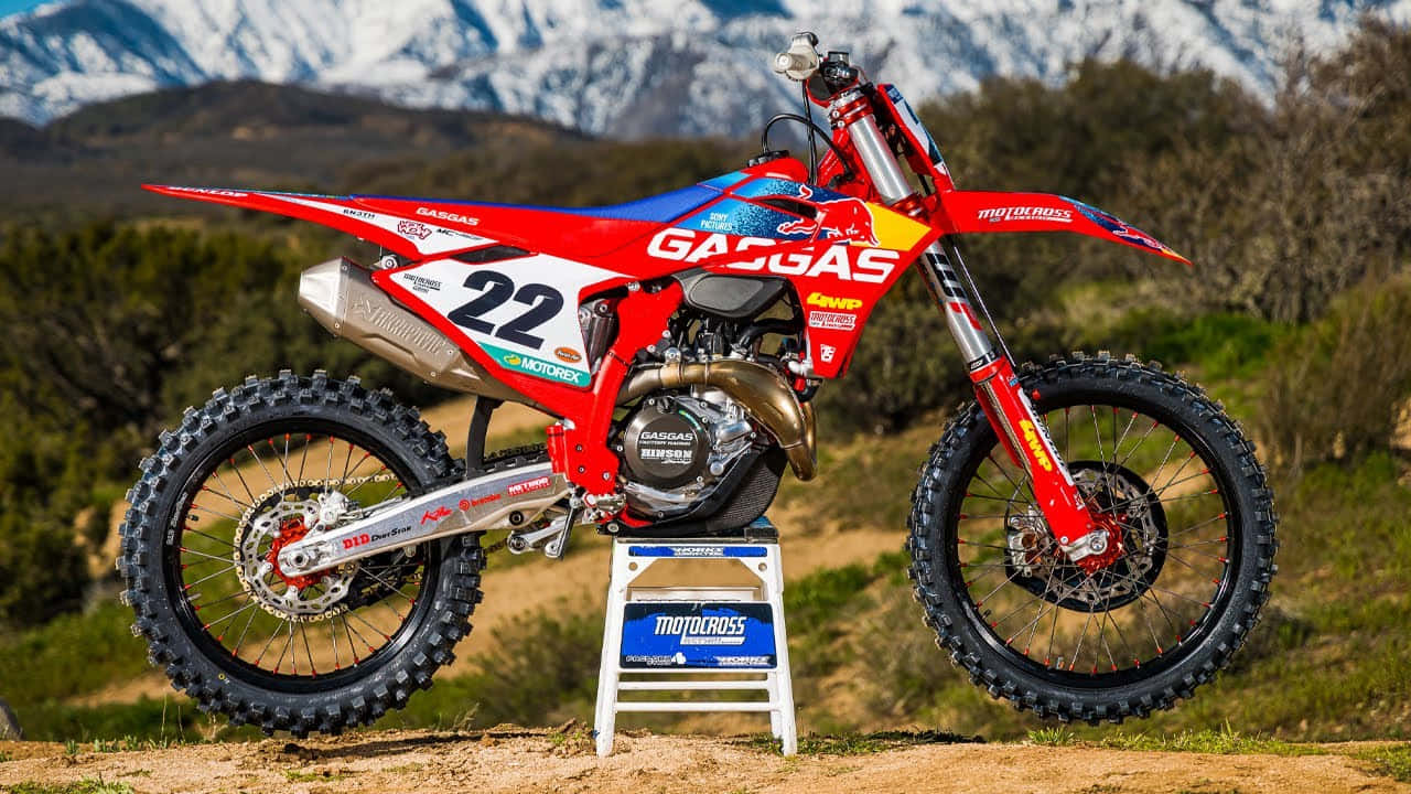 Gas Gas Motocross Bike Number22 Wallpaper