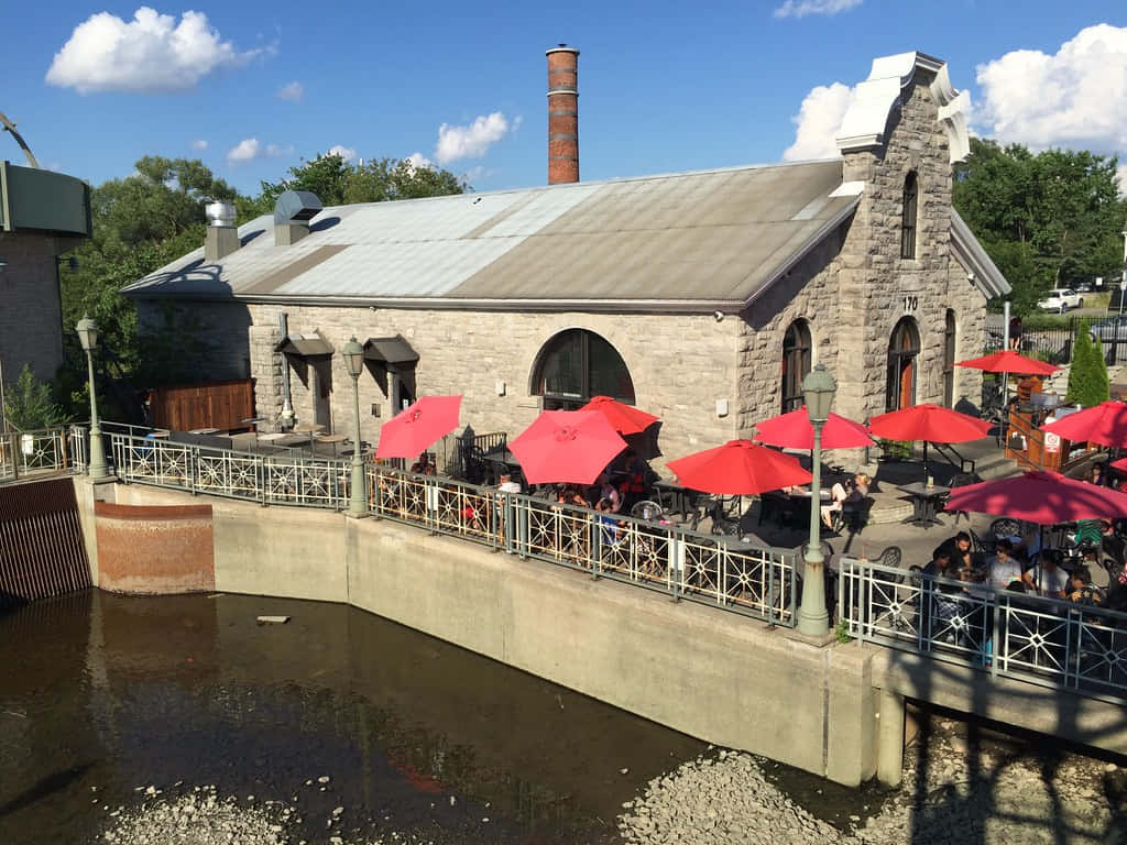 Gatineau Riverside Restaurant Summer Day Wallpaper