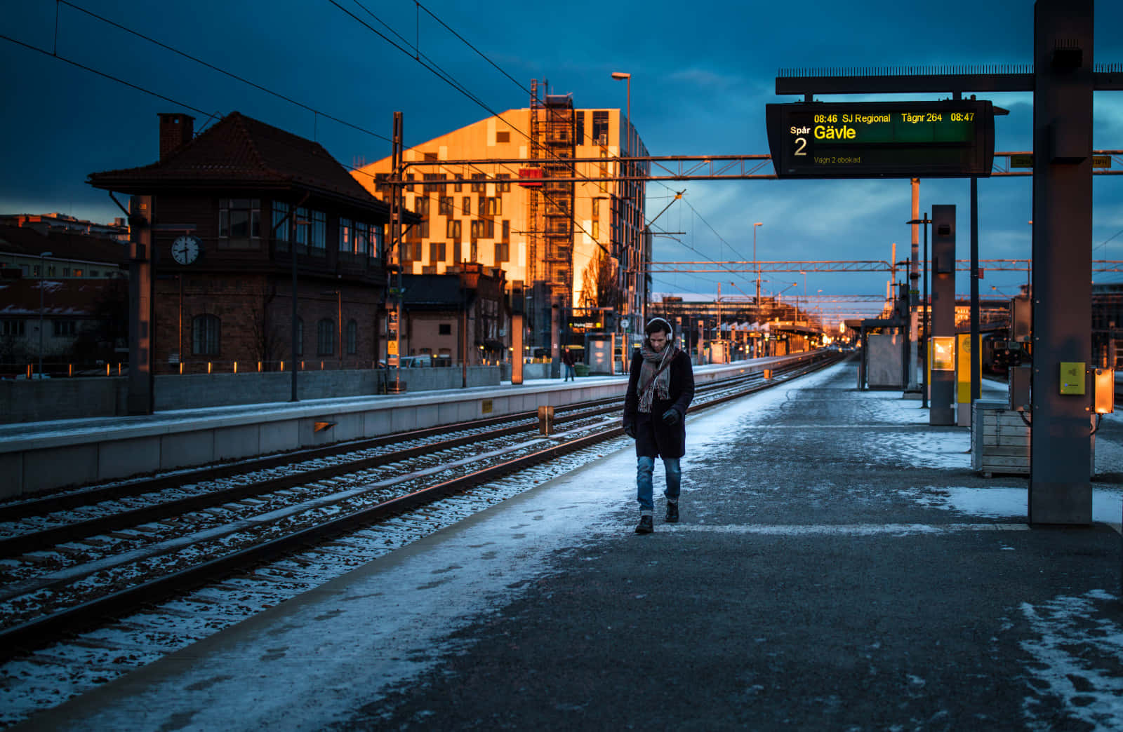 Gavle Train Station Dusk Wallpaper