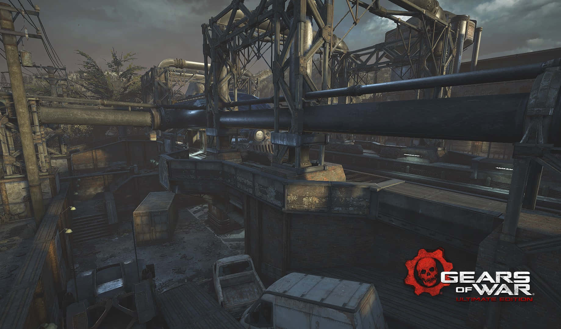 Gears Of War U E_ Industrial Complex Scene Wallpaper