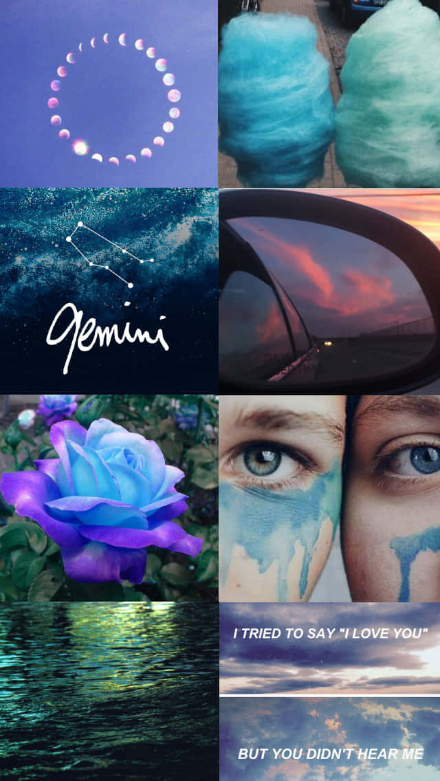 Gemini Zodiac Aesthetic Collage Wallpaper