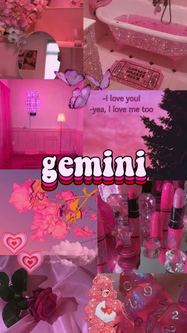 Gemini Zodiac Aesthetic Collage.jpg Wallpaper