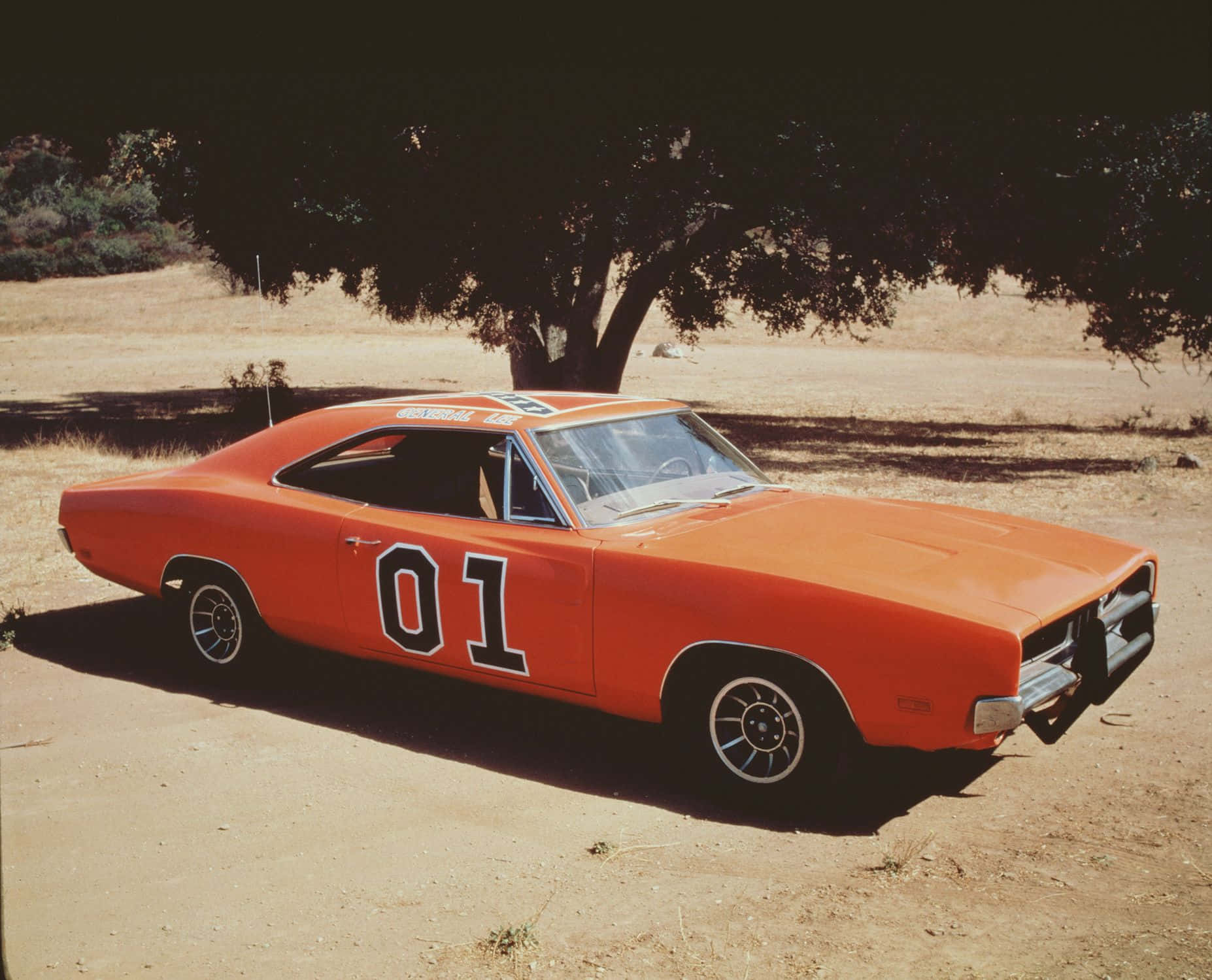 General Lee Car Parked In Dirt Wallpaper