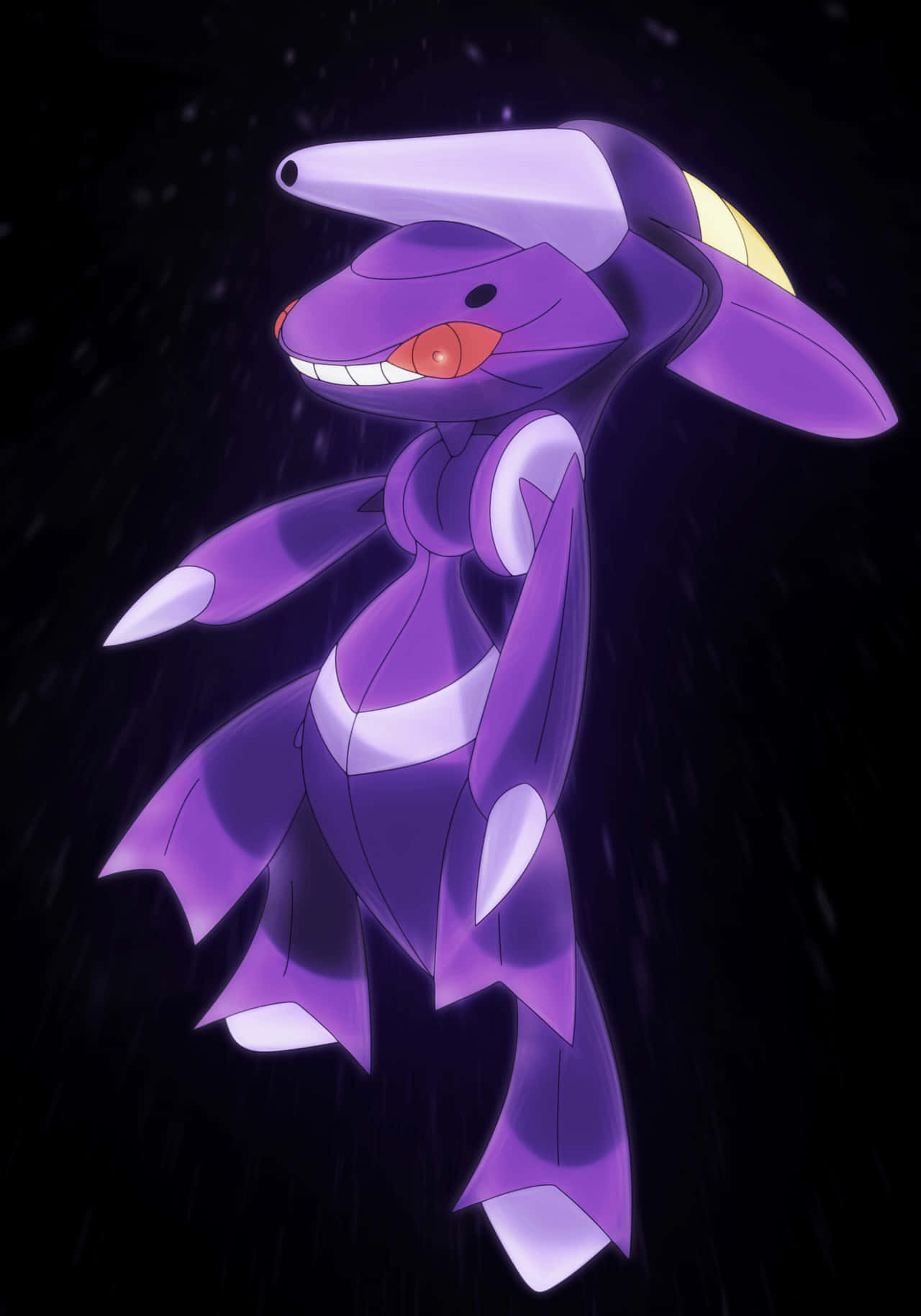 Genesect Pokemon On Black Background Wallpaper