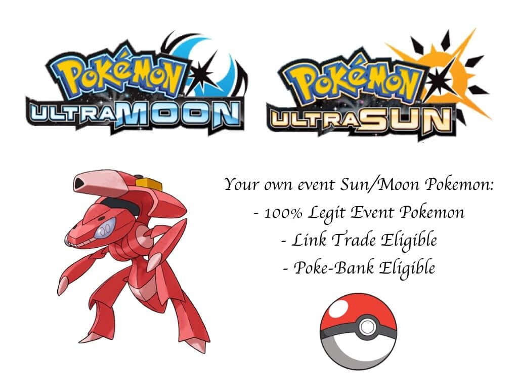 Genesect Ultra Moon Ultra Sun Logos Wallpaper