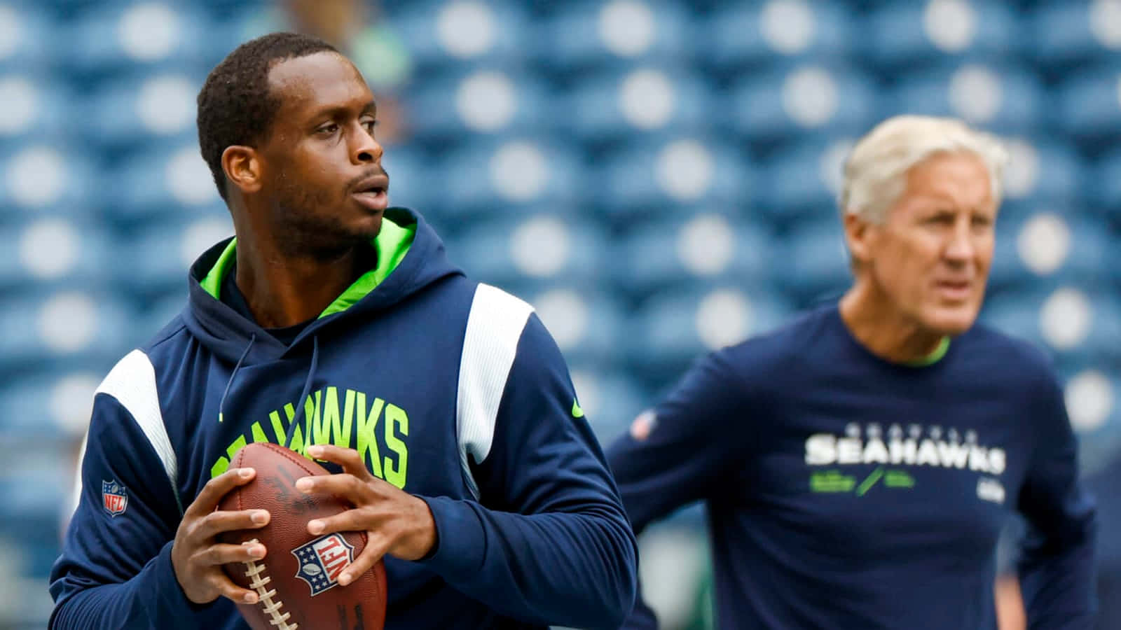 Geno Smith Seattle Seahawks Pre Game Warmup Wallpaper