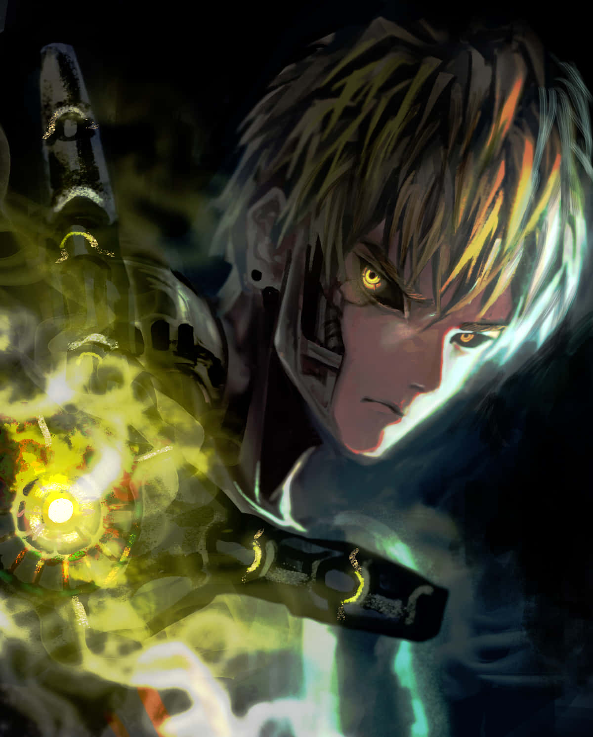 Genos, Aka 'demon Cyborg', Posing For Battle Wallpaper