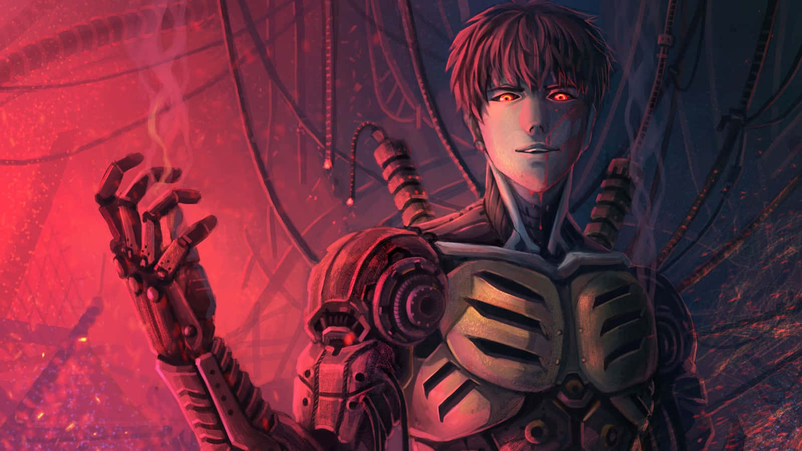 Genos, The Powerful Cyborg Warrior Wallpaper