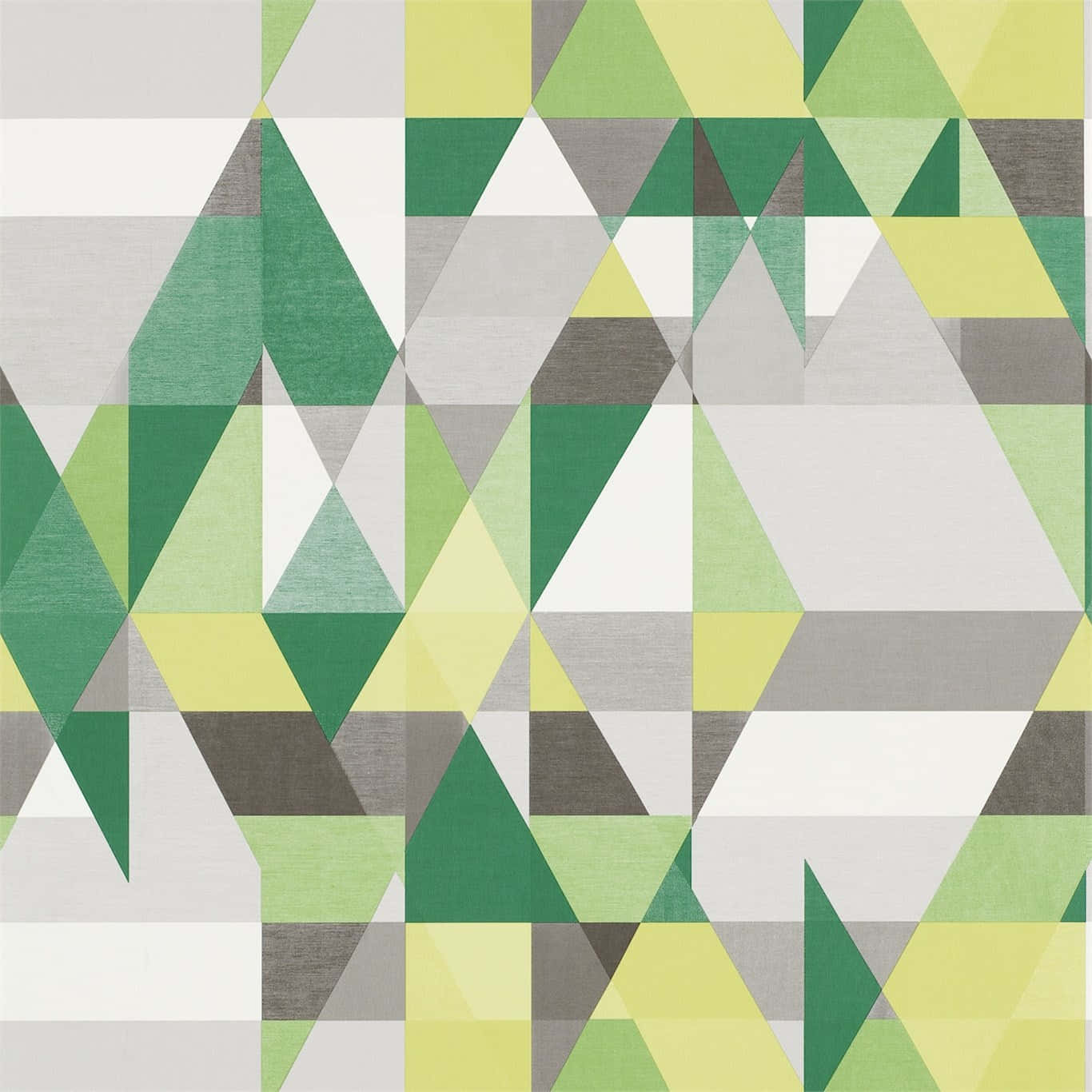 Geometric Abstract Pattern Green Gray Wallpaper