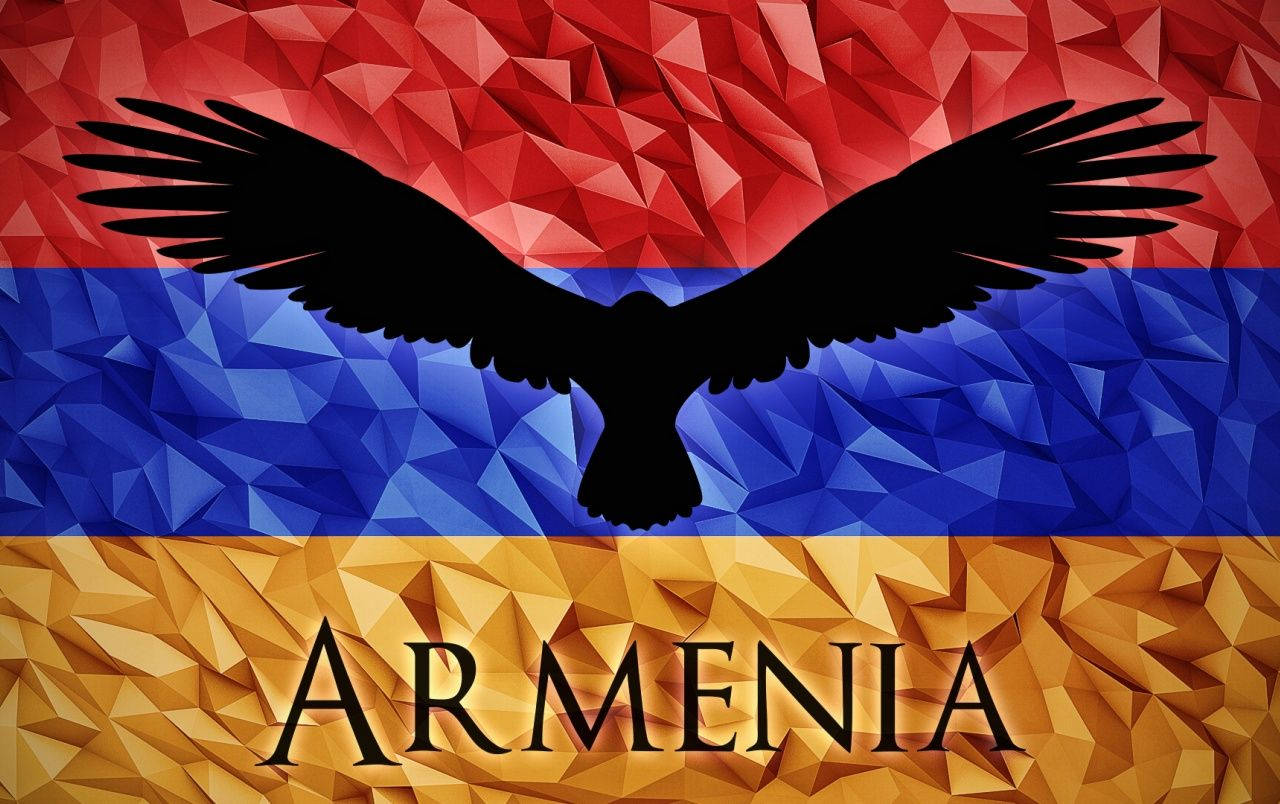 Geometric Armenia Flag Wallpaper