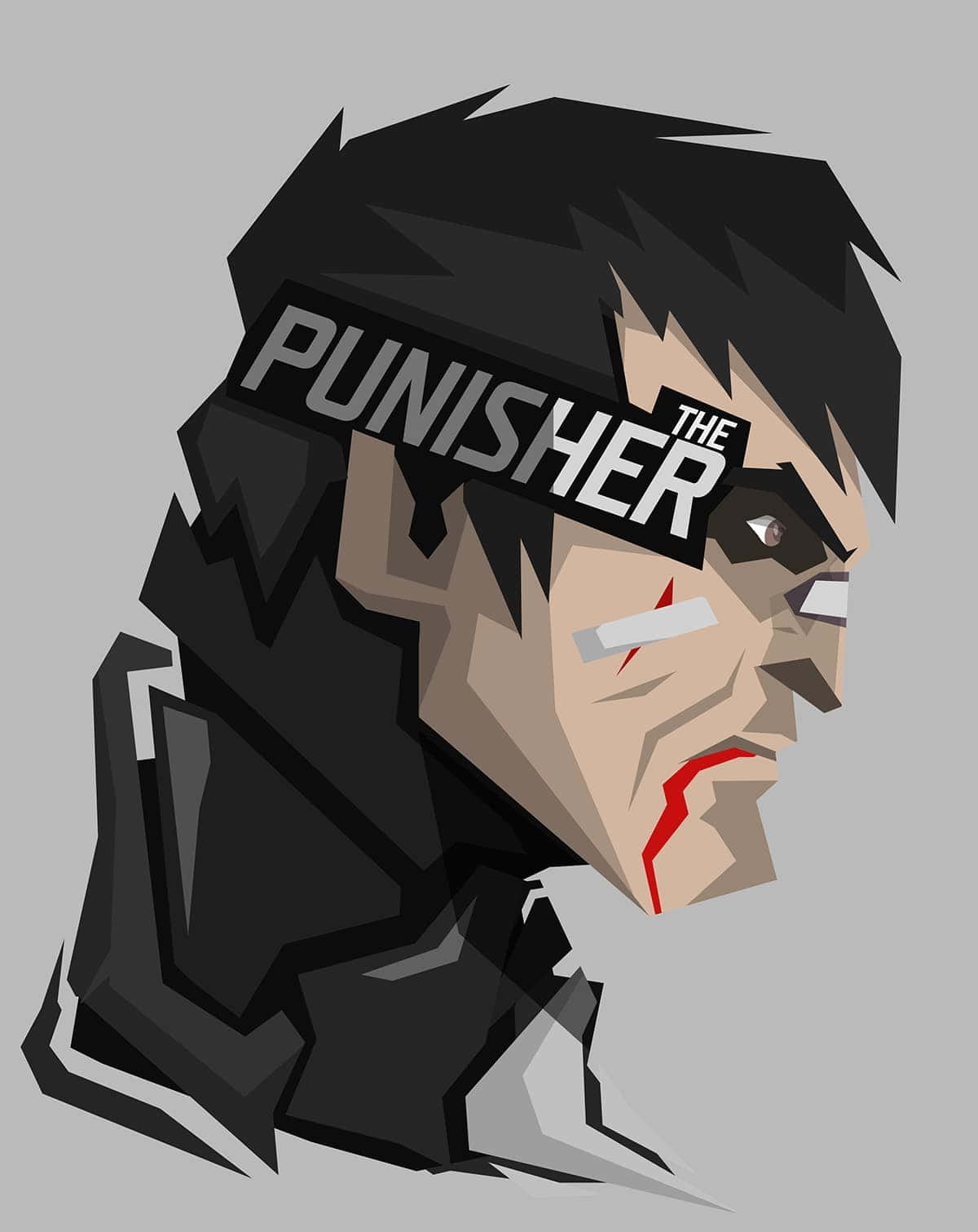 Geometric Punisher Artwork Wallpaper