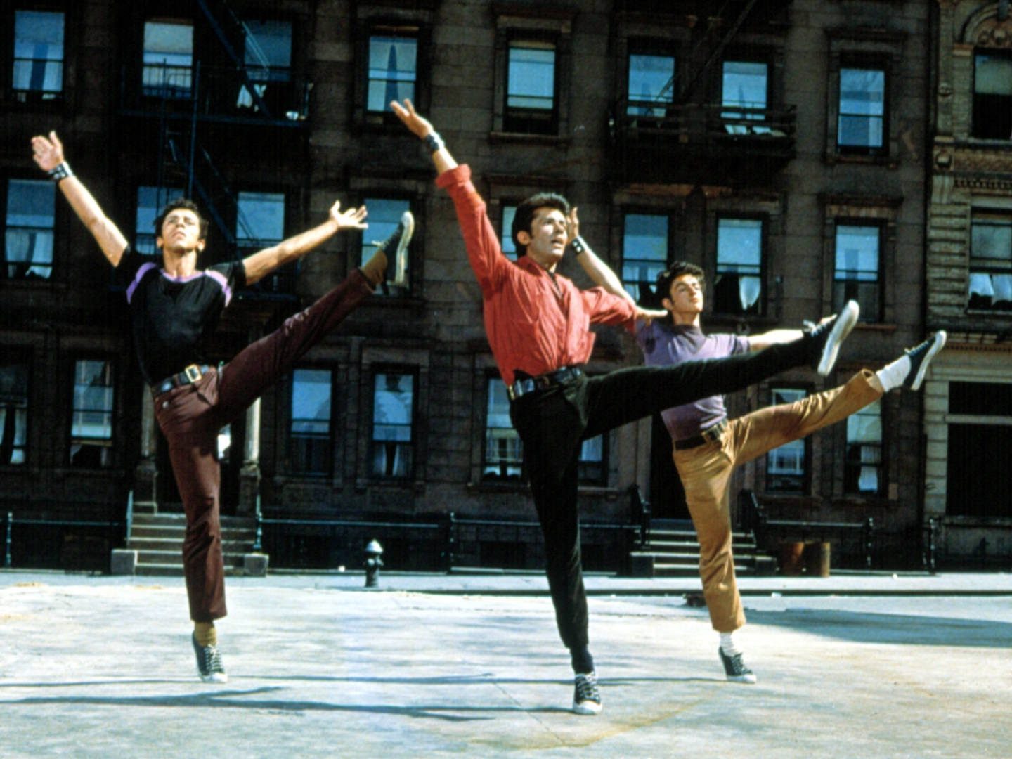 George Chakiris Gang Dancing West Side Story Wallpaper