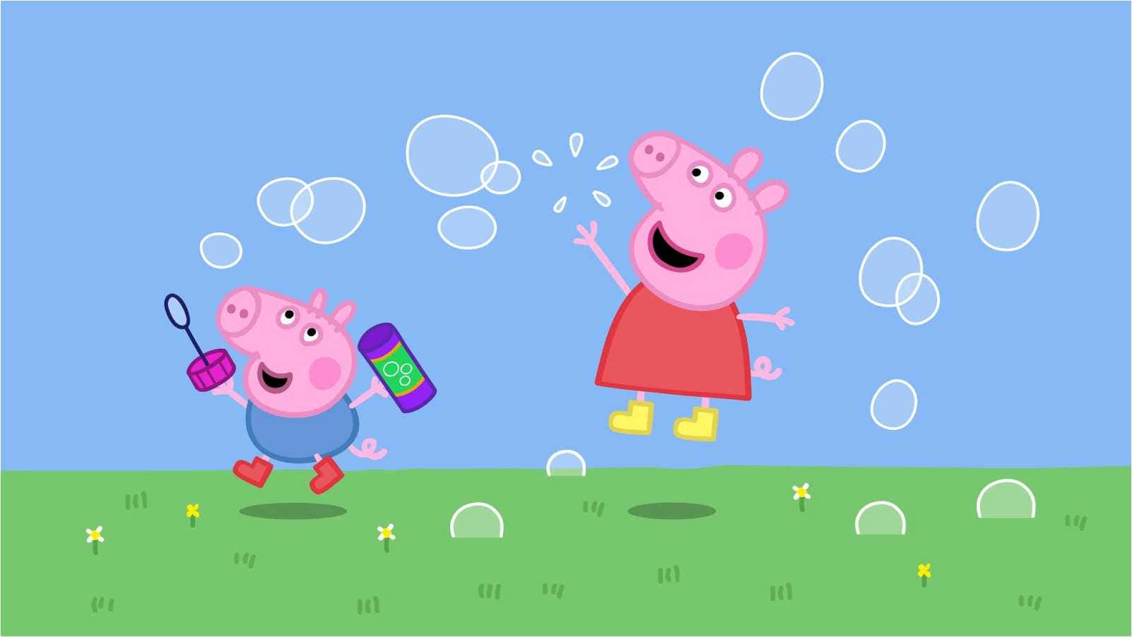 George Pig Enjoying Some Playtime Wallpaper