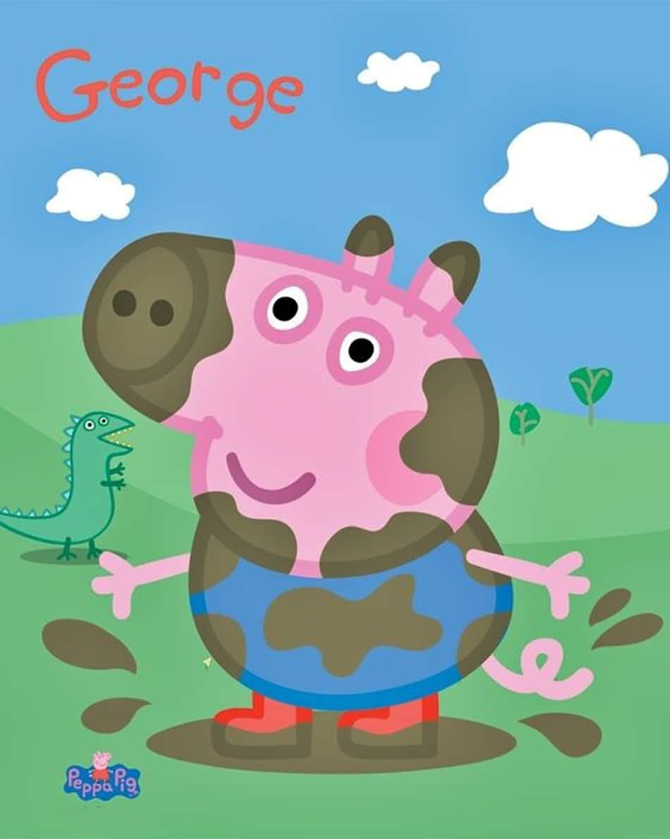 George Pig - Lovable Pig And Peppa Pig's Little Brother Wallpaper