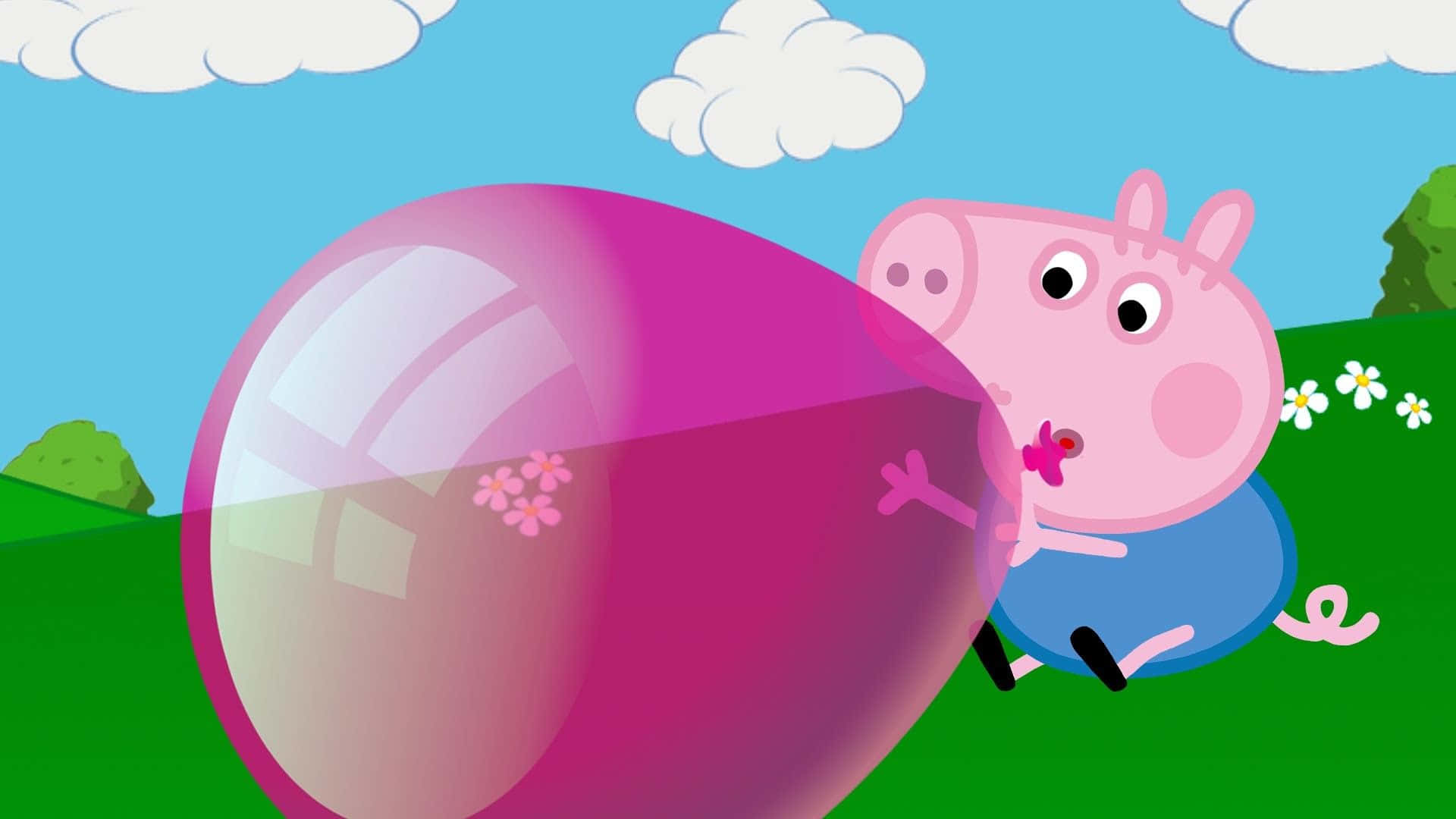 George Pig Star Of Peppa Pig Tv Show Wallpaper